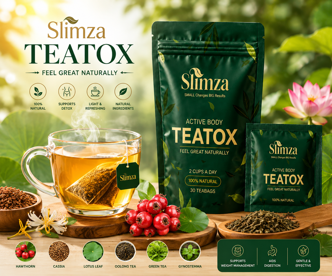 Slimza Ultimate Tea Duo  - Detox Elixir &  Slimza Radiance Tea “Buy One, Get One Free”