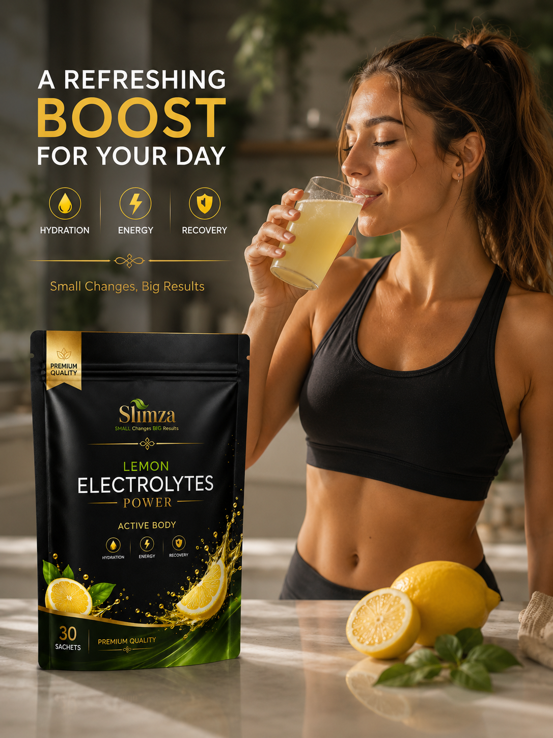 Ultra-Refreshing Lemon Zest Electrolytes sharp, clean, refreshing