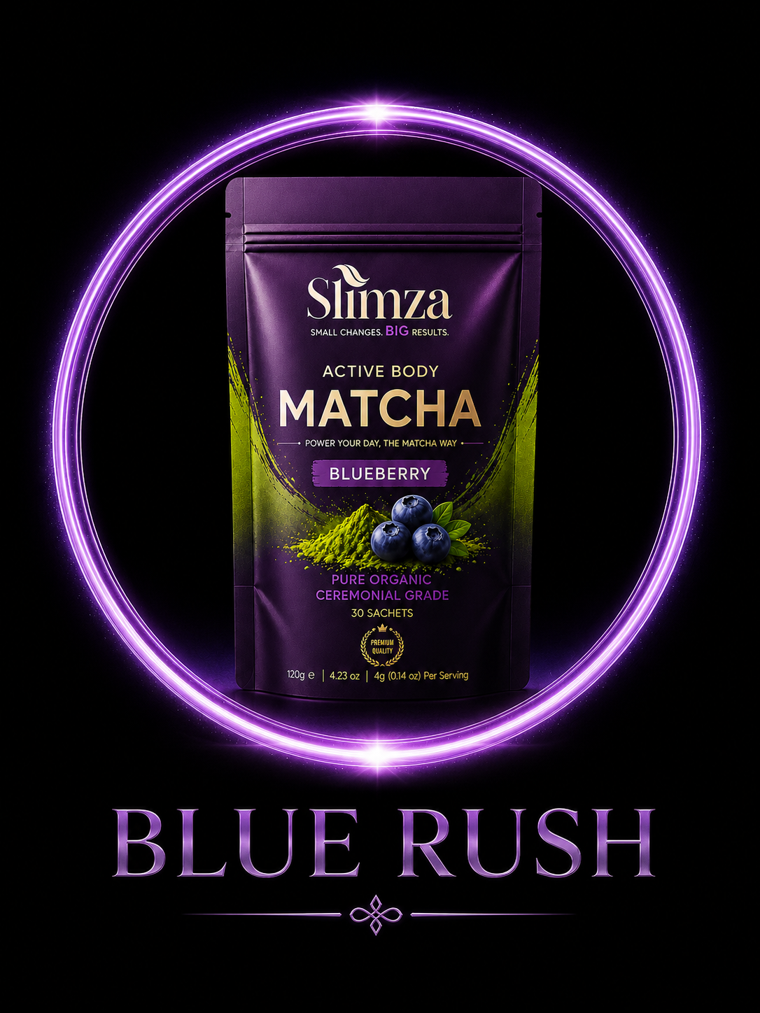 Blueberry Blue Bliss clean, slightly sweet, modern